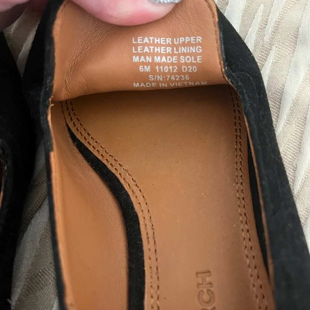 Tory Burch Black Suede Logo Loafers